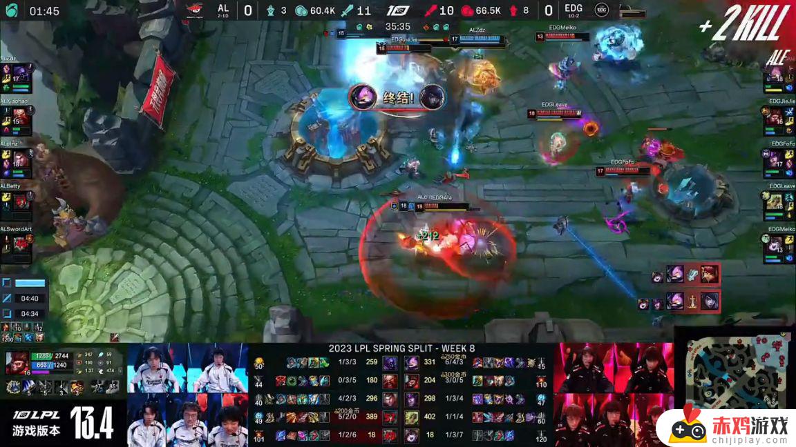 LPL春季赛：Ale凯南天雷终结比赛！EDG 1-0 AL！