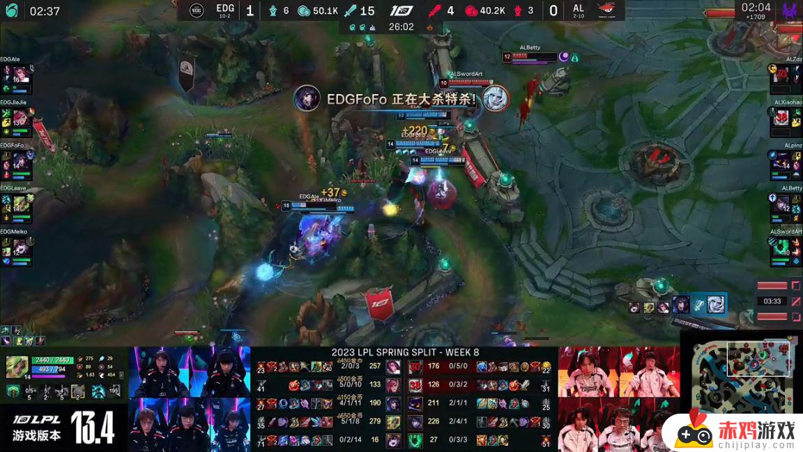 LPL春季赛：Jiejie蔚完美节奏！EDG 2-0 AL！