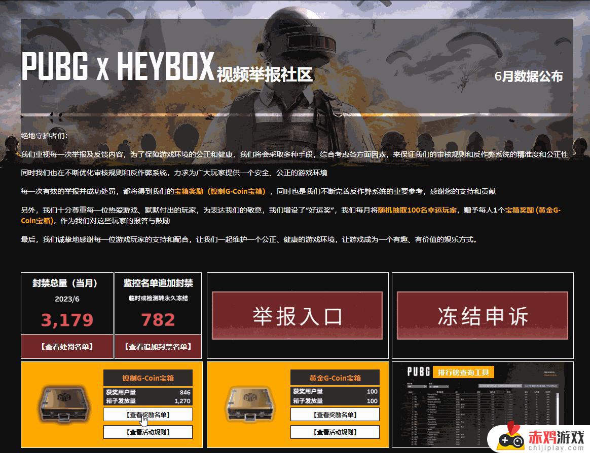 PUBG × 小黑盒视频举报6月奖励已发放，快来领取你的奖励！