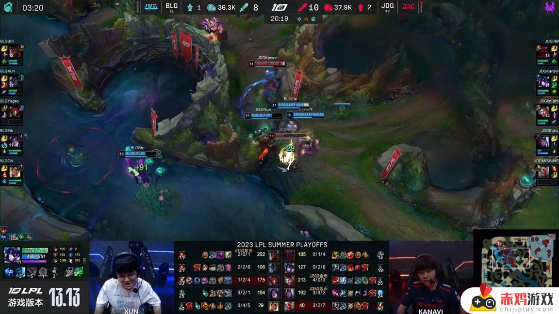 LPL季后赛：Knight杰斯一炮超神！JDG 2-0 BLG！JD Gaming以2-0战胜Bilibili Gaming