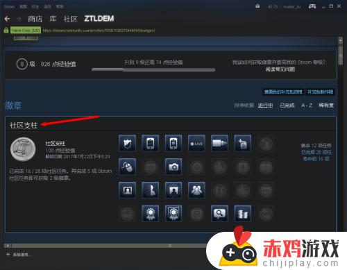 steam徽章在哪看