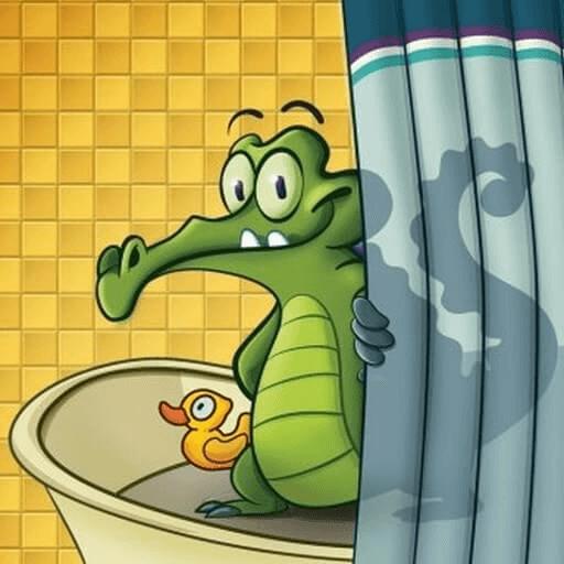 顽皮鳄鱼爱洗澡